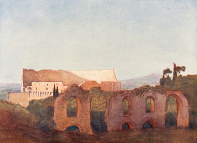 Rooma: Roomassa: Colosseum (värilitografia) tekijältä Aubrey Waterfield