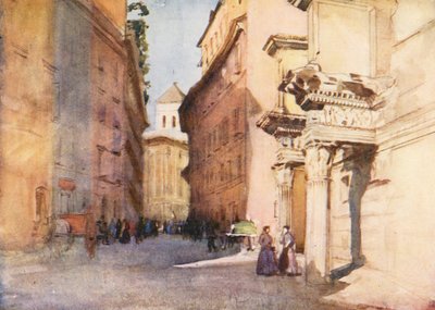 Rooma: Nervan foorumi (värilitografia). tekijältä Aubrey Waterfield