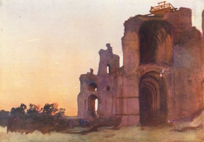 Rooma: Severus Severuksen palatsi (värilitografia). tekijältä Aubrey Waterfield