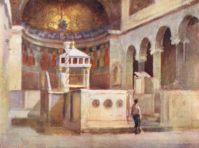 Rooma: S. Clemente (värilitografia). tekijältä Aubrey Waterfield