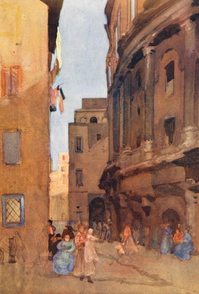 Rooma: Marcelluksen teatteri (värilitografia) tekijältä Aubrey Waterfield