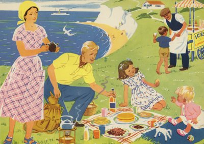 Piknik (väri litho) tekijältä Audrey Brunton