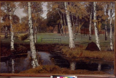 Overbeck, Fritz (1869-1909) maisema. Öljy kankaalle tekijältä August Overbeck