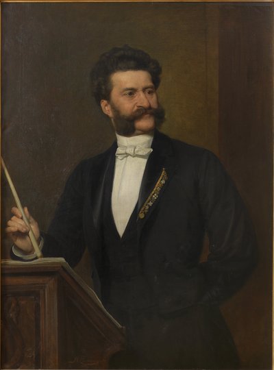 Retrat de Johann Strauss 1825-1899, 1888. finlandès tekijältä August Eisenmenger