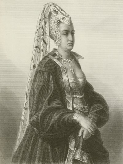 Konigin Isabeau (kaiverrus) tekijältä August Friedrich Pecht