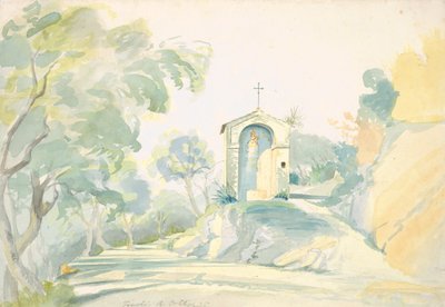 Tienvarsikappeli lähellä Tivolia, 1835. tekijältä August Georg Friedrich Lucas