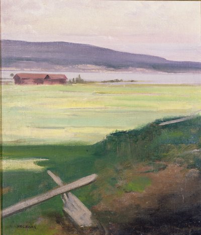 Maisema tyylillä, Norrland, Ruotsi tekijältä August Hagborg
