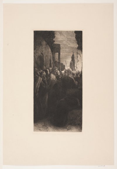 Jeesus tuodaan tuomareiden eteen tekijältä August Jerndorff