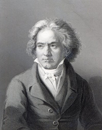 Ludwig van Beethoven, kaiverrus William Holl nuorempi (kaiverrus) tekijältä August Karl Friedrich von Kloeber