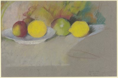 Omenoita ja sitruunoita, noin 1909-10 (pastelli paperille). tekijältä August Macke