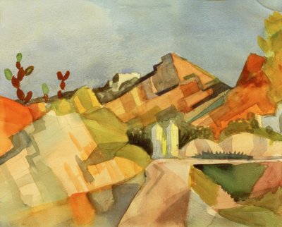Felsige Landschaft tekijältä August Macke