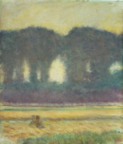Kuusia ja viljapeltoa tekijältä August Macke
