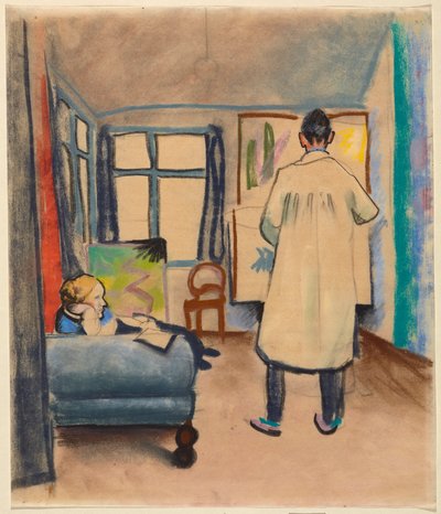 Franz ja Maria Marc August Macken ateljeessa Bonnissa tekijältä August Macke