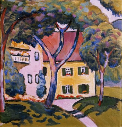 Talo maisemassa tekijältä August Macke