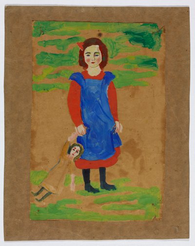 Kind mit Puppe tekijältä August Macke