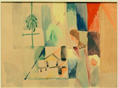Lapset vihanneskaupassa II tekijältä August Macke