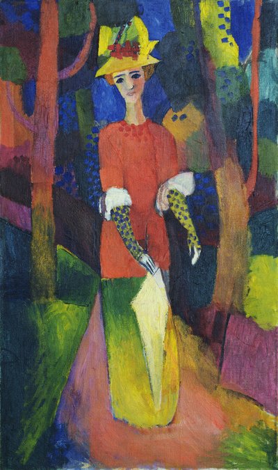 Nainen puistossa tekijältä August Macke