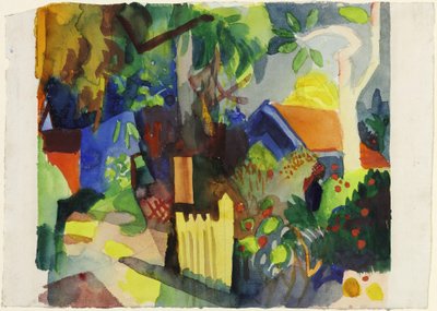Maisema ja vaalea puu tekijältä August Macke