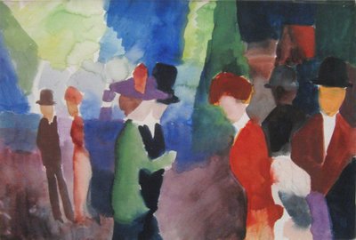 Ihmiset, jotka kohtaavat toisensa tekijältä August Macke