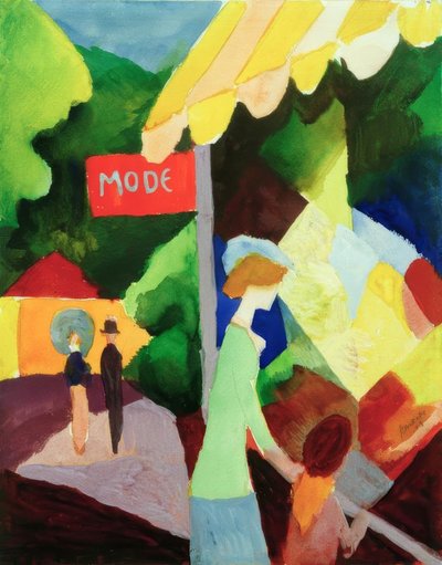 Modeschaufenster tekijältä August Macke