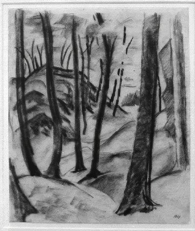 Motiivi Wolfsschluchtista tekijältä August Macke