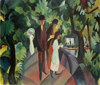 Spaziergang auf der Brücke tekijältä August Macke