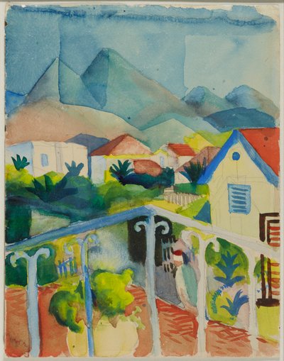 St. Germain lähellä Tunisia tekijältä August Macke