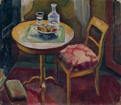 Olohuoneen nurkkaus Tegernseessä tekijältä August Macke