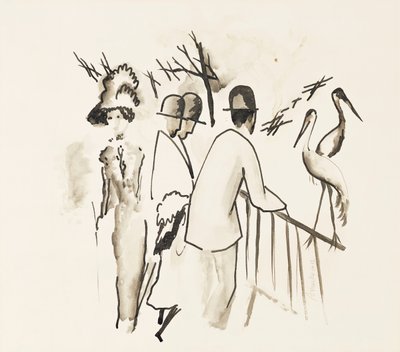 Eläintarha II; Zoologischer Garten II, 1912 tekijältä August Macke
