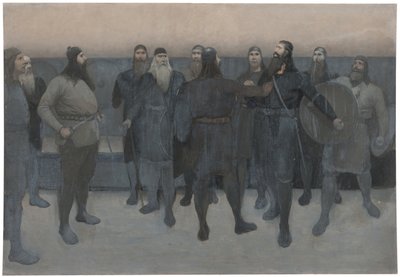 Kuvitus Njalin saagaan tekijältä August Malmström