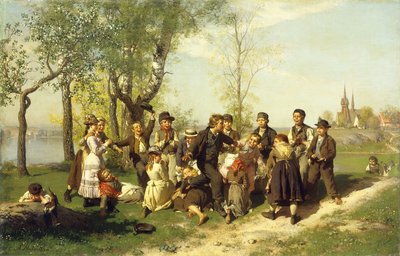 Lapset leikkimässä, tekijältä August Malmström