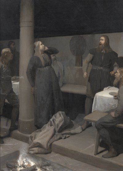 Palaneen Njállin tarina: Gunnar ja Hallgerðr, n. 1895. tekijältä August Malmström