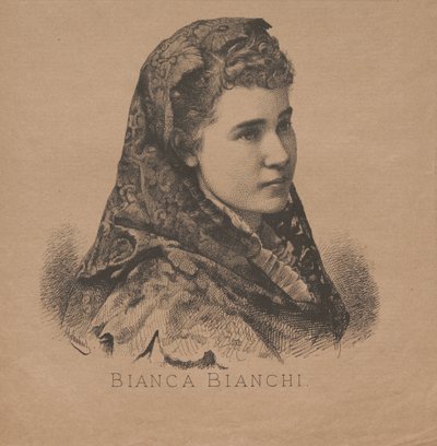 Oopperalaulaja Bianca Bianchin muotokuva 1855-1947, 1879. tekijältä August Schubert