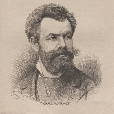 Taiteilija Mihály von Munkácsyn muotokuva 1844-1900, 1880. tekijältä August Schubert