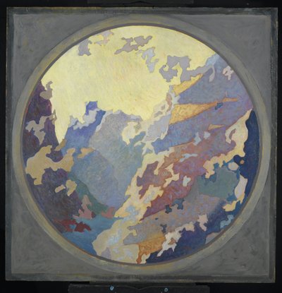 Canyon, n. 1931 (öljy kankaalle pahville) tekijältä August Vincent Tack