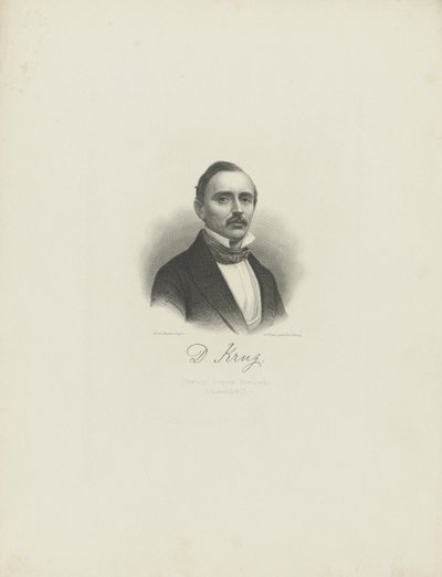 Pianisti ja säveltäjä Diederich Krugin muotokuva 1821-1880 n. 1850. tekijältä August Weger
