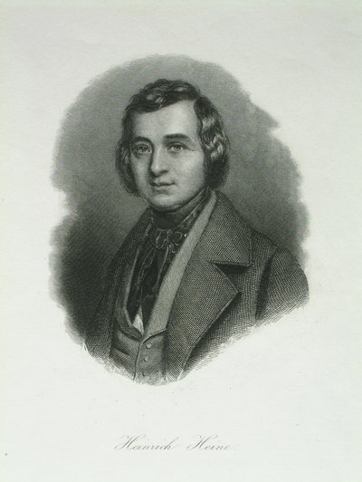 Runoilija Heinrich Heinen muotokuva 1797-1856, 1842 tekijältä August Weger