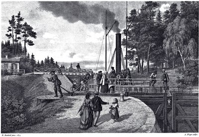 Näkymä Juustilan sulusta Suomessa, 1873 tekijältä August Weger