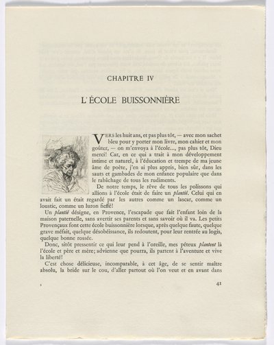 Frédéric Mistral: Mémoires et Recits by Frédéric Mistral: naisen rintakuva (sivu 41) tekijältä Auguste Brouet