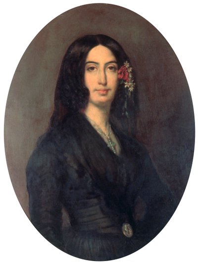George Sand, ranskalainen kirjailija ja varhainen feministi, v. 1845 tekijältä Auguste Charpentier