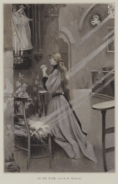 Henry Grevillen kuvitus lehteen Le Fil dOr. tekijältä Auguste Francois Gorguet