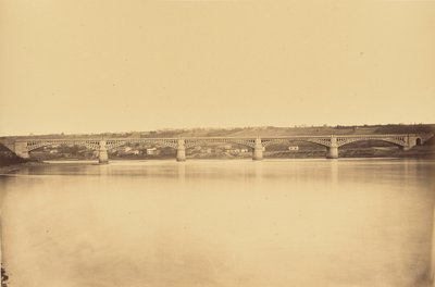 Givorsin ja Chassen välinen haara, Rhone-joen ylittävä viadukti. tekijältä Auguste Hippolyte Collard
