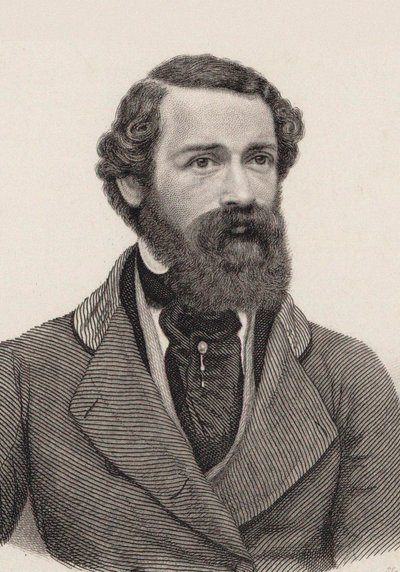 Säveltäjä Joseph Netzerin muotokuva 1808-1864, n. 1850. tekijältä Auguste Hüssener