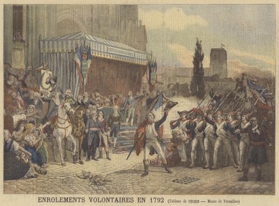 Vapaaehtoiset ilmoittautuivat vuonna 1792 tekijältä Auguste Jean Baptiste Vinchon