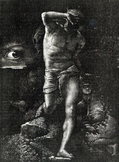 Omatunto eli The Eye Watching Cain Victor Hugon (1802-85) teoksesta La Legende des Siecle tekijältä Auguste Joliet