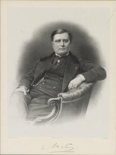 Alexandre Florian Josephin muotokuva, kreivi Colonna-Walewski 1810-1868 tekijältä Auguste Lemoine