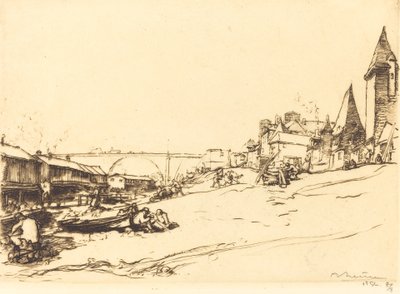 Angers - Puolan kuninkaan talo Angers - La maison du roi de Pologne, 1912. tekijältä Auguste Lepere