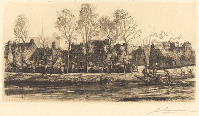 Banks of the Sommen Amiensissa tekijältä Auguste Lepere