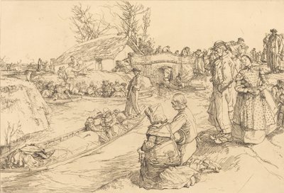 Hautaus Vendeenin suossa Hautaus Vendeenin suossa, 1901. tekijältä Auguste Lepere