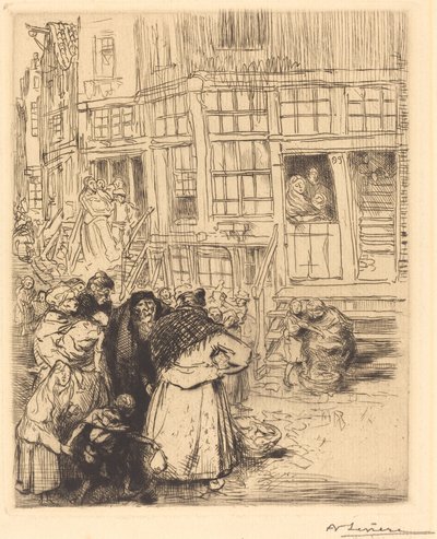 Amsterdamin juutalaiskortteli tekijältä Auguste Lepere